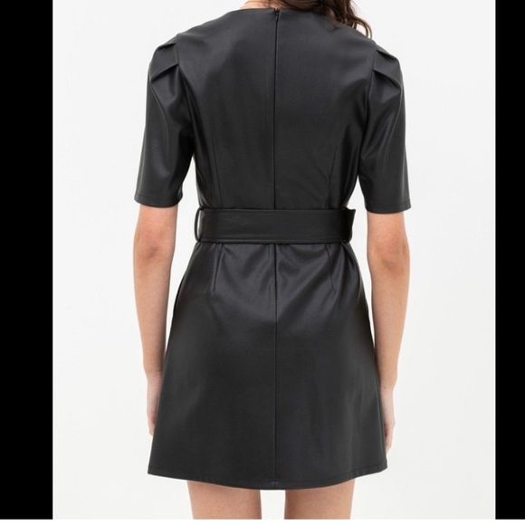 NWT Love Tree Faux Leather Dress with Belt - Picture 3 of 7
